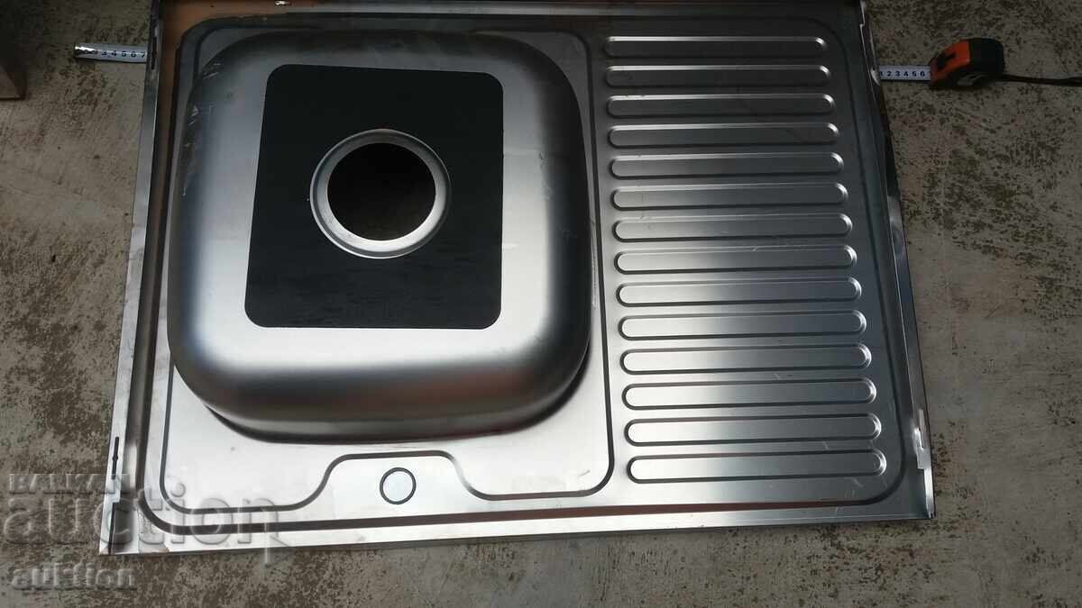 Kitchen Sink - Stainless Steel with Deep Basin and Drainer - 6