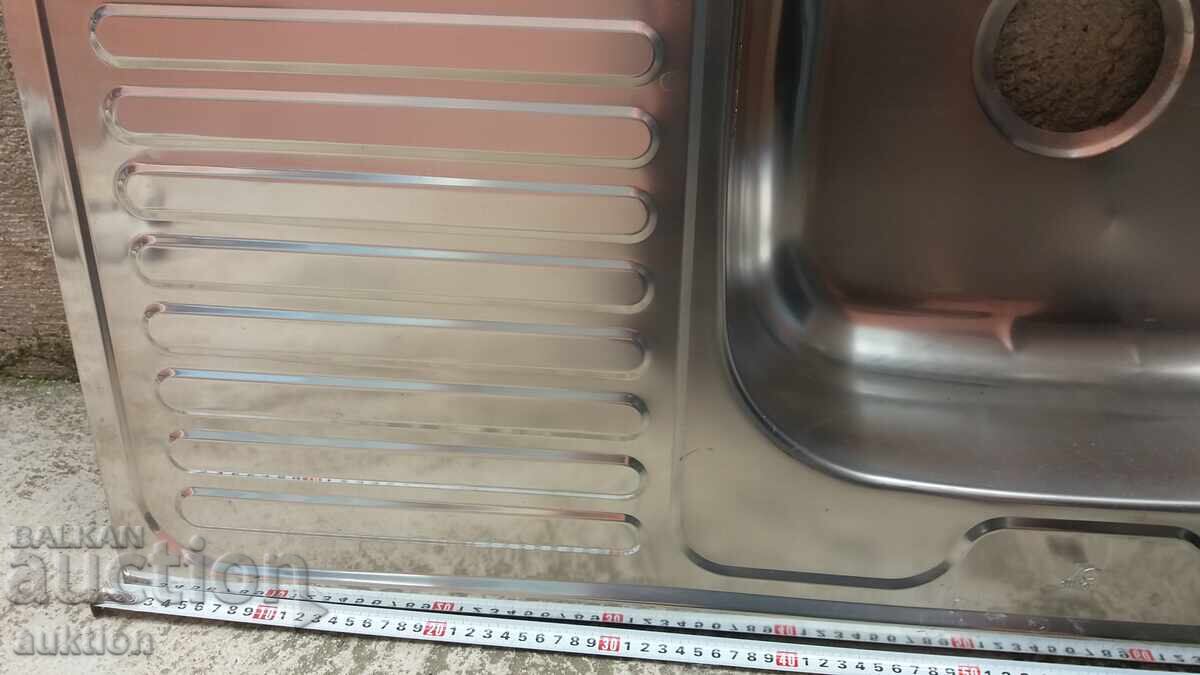 Auction  Kitchen Sink - Stainless Steel with Deep Basin and Drainer