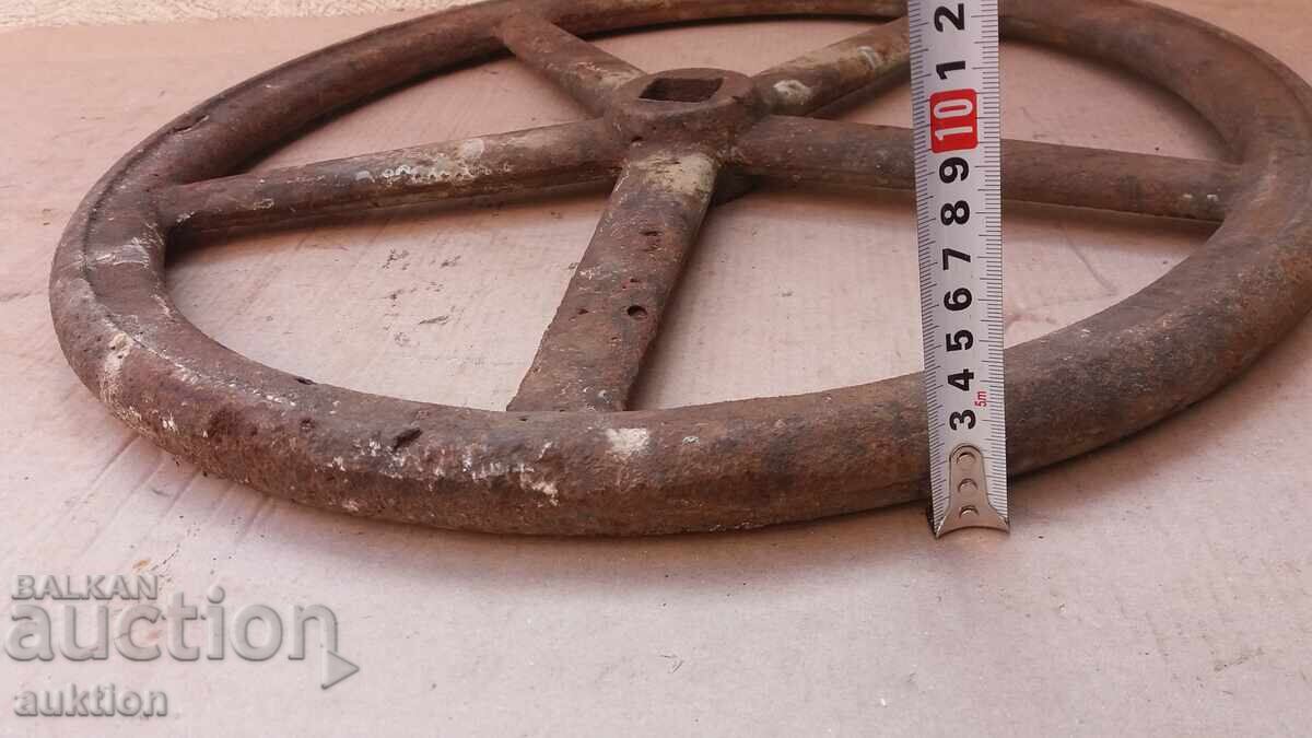 MASSIVE METAL CAST IRON WHEEL - REVIVAL - 6