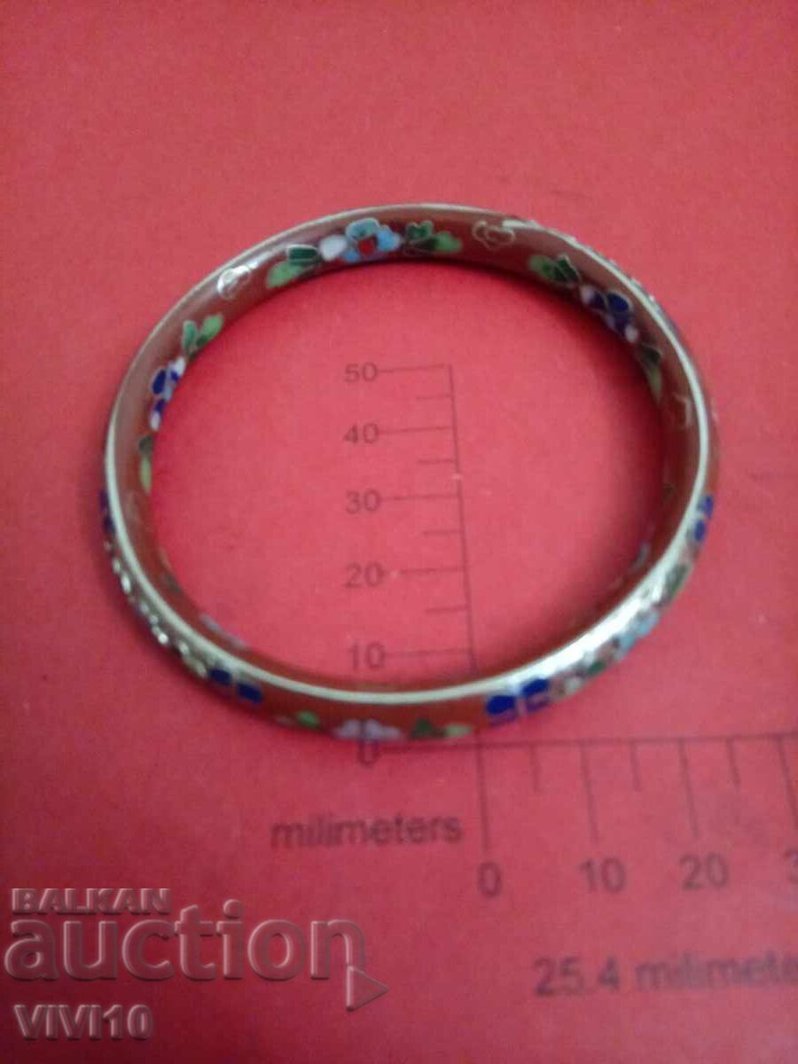 Auction Antique enamel bracelet, cloisonné Auction Antique enamel bracelet, cloisonné