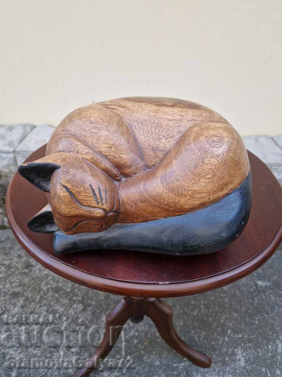 Unique large antique English wooden figure