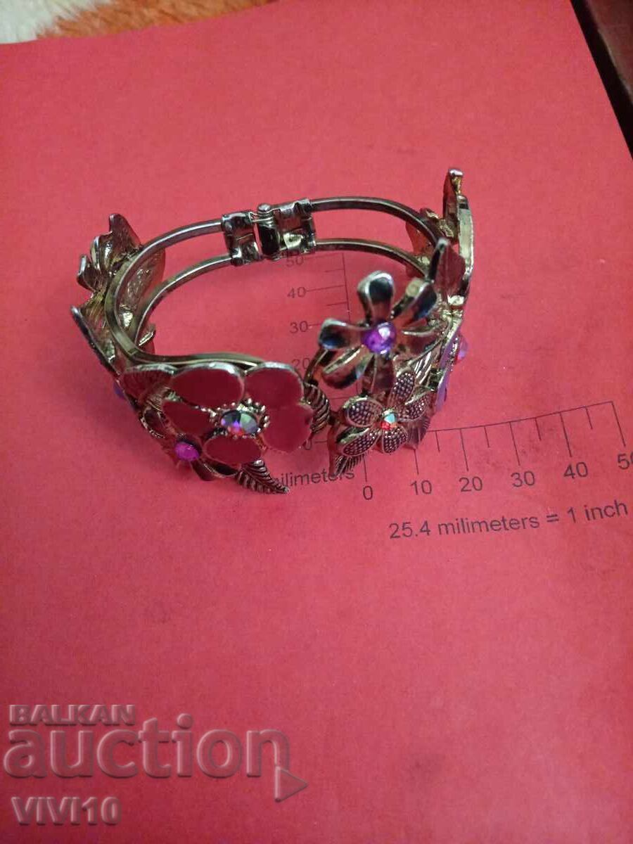 Старинна гривна емаил,