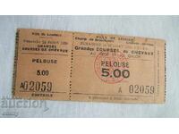 Bilet de curse de cai 1938 - trap și galop, Belgia