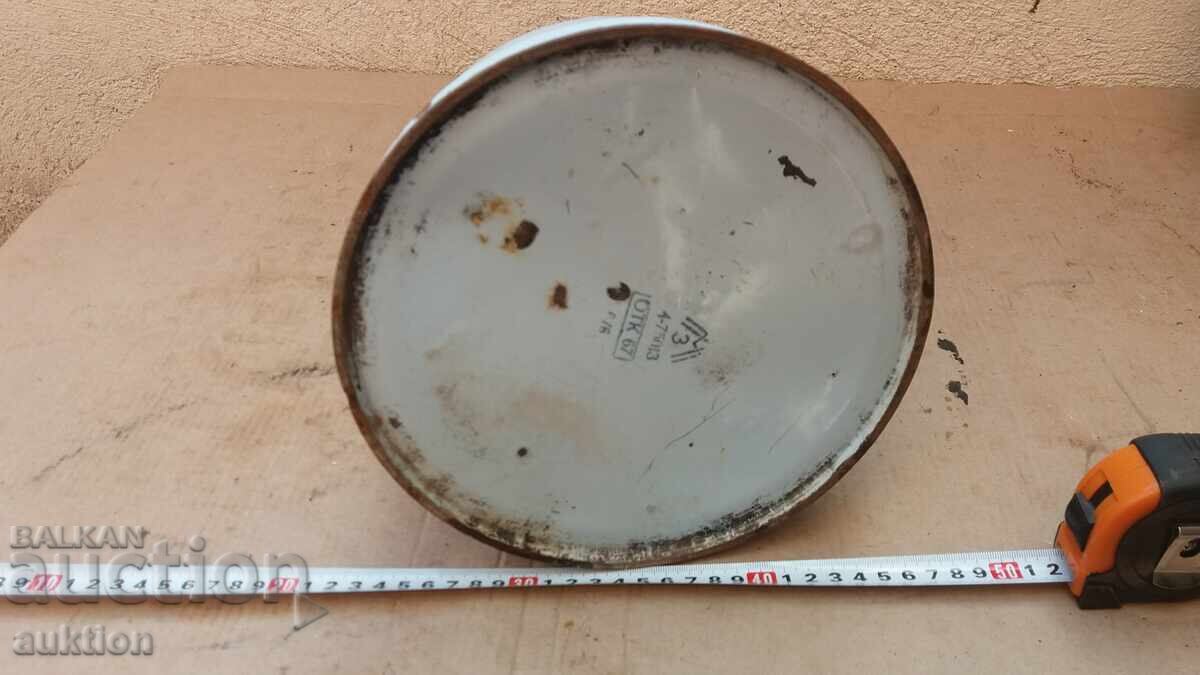 Enamelled Teapot with Markings - 7