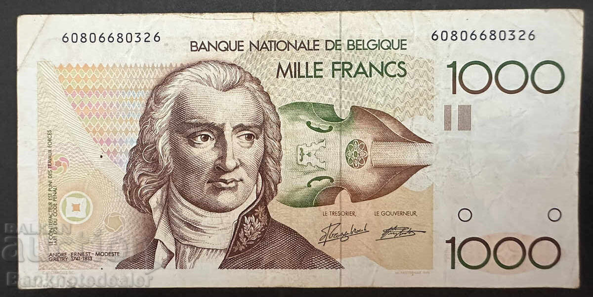 Δημοπρασία Βέλγιο 1000 Φράγκα 1980 Pick 144 Ref 0326