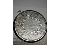 France 10 Francs 1965 Silver Coin 25g