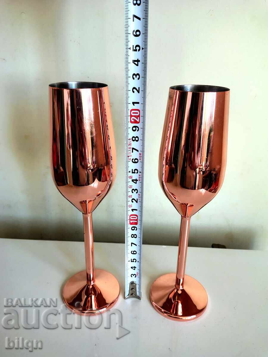 Σετ Υπέροχα Επιχρυσωμένα Ποτήρια για Σαμπάνια - 6 Σετ Υπέροχα Επιχρυσωμένα Ποτήρια για Σαμπάνια - 6