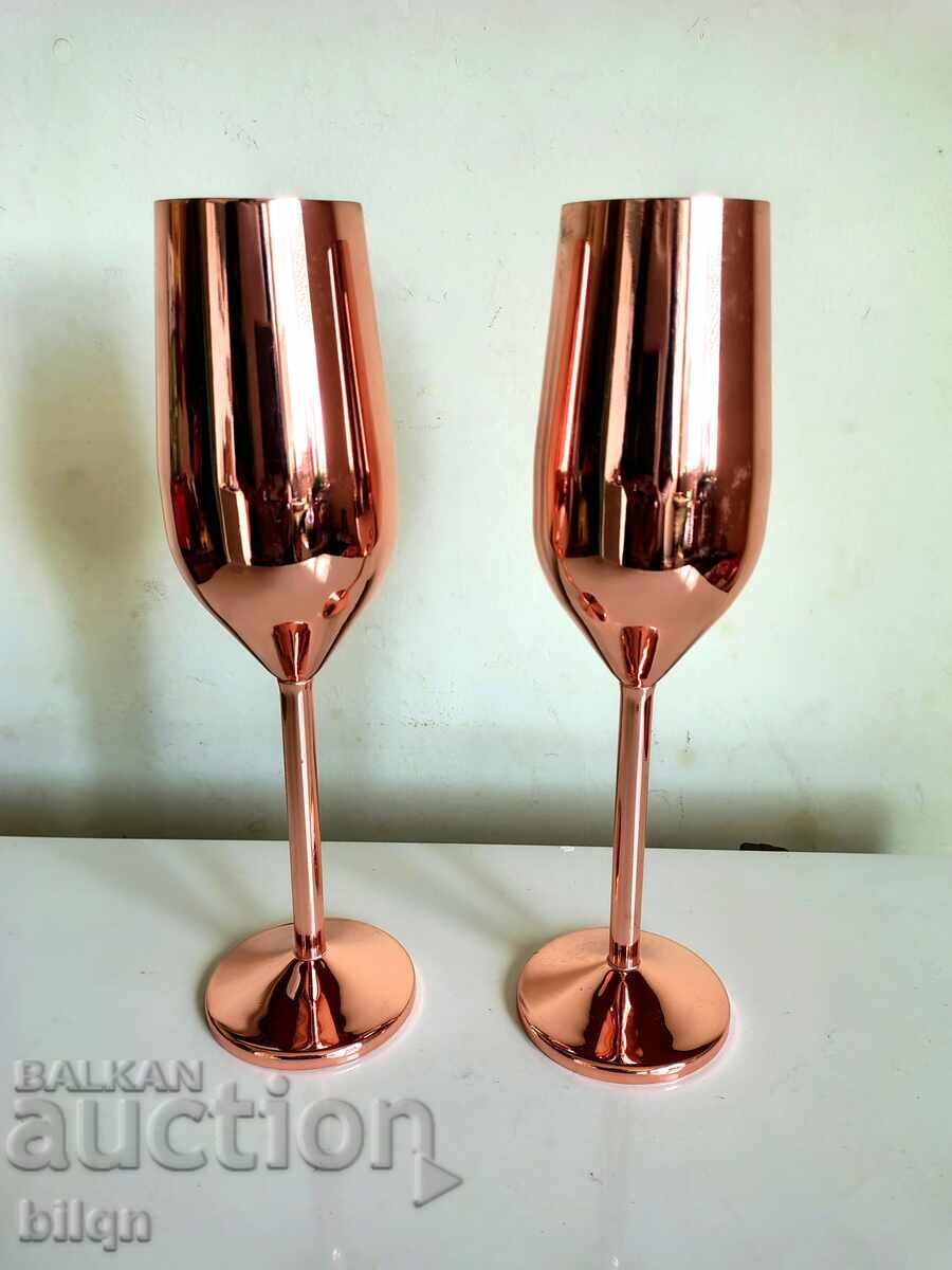 Σετ Υπέροχα Επιχρυσωμένα Ποτήρια για Σαμπάνια Σετ Υπέροχα Επιχρυσωμένα Ποτήρια για Σαμπάνια