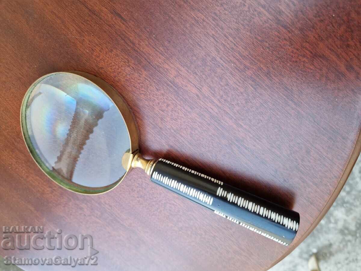 Great antique English magnifying glass - 5
