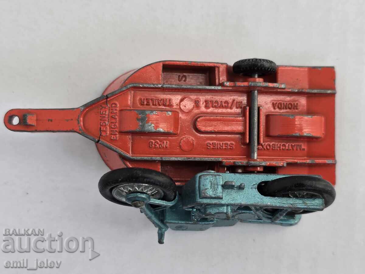LESNEY MATCHBOX - 38C Honda Motorcycle and Trailer 1967-1969 - 7 LESNEY MATCHBOX - 38C Honda Motorcycle and Trailer 1967-1969 - 7