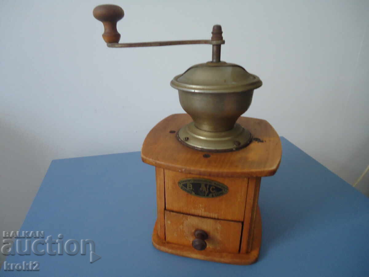 Old retro wooden coffee grinder Old retro wooden coffee grinder