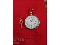 Antique French Pocket Watch, Silver