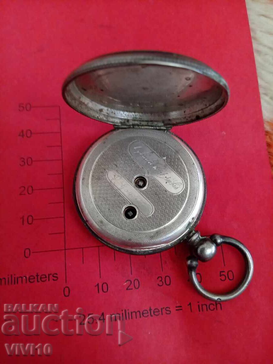 Δημοπρασία Παλαιό Γαλλικό ρολόι τσέπης, ασήμι