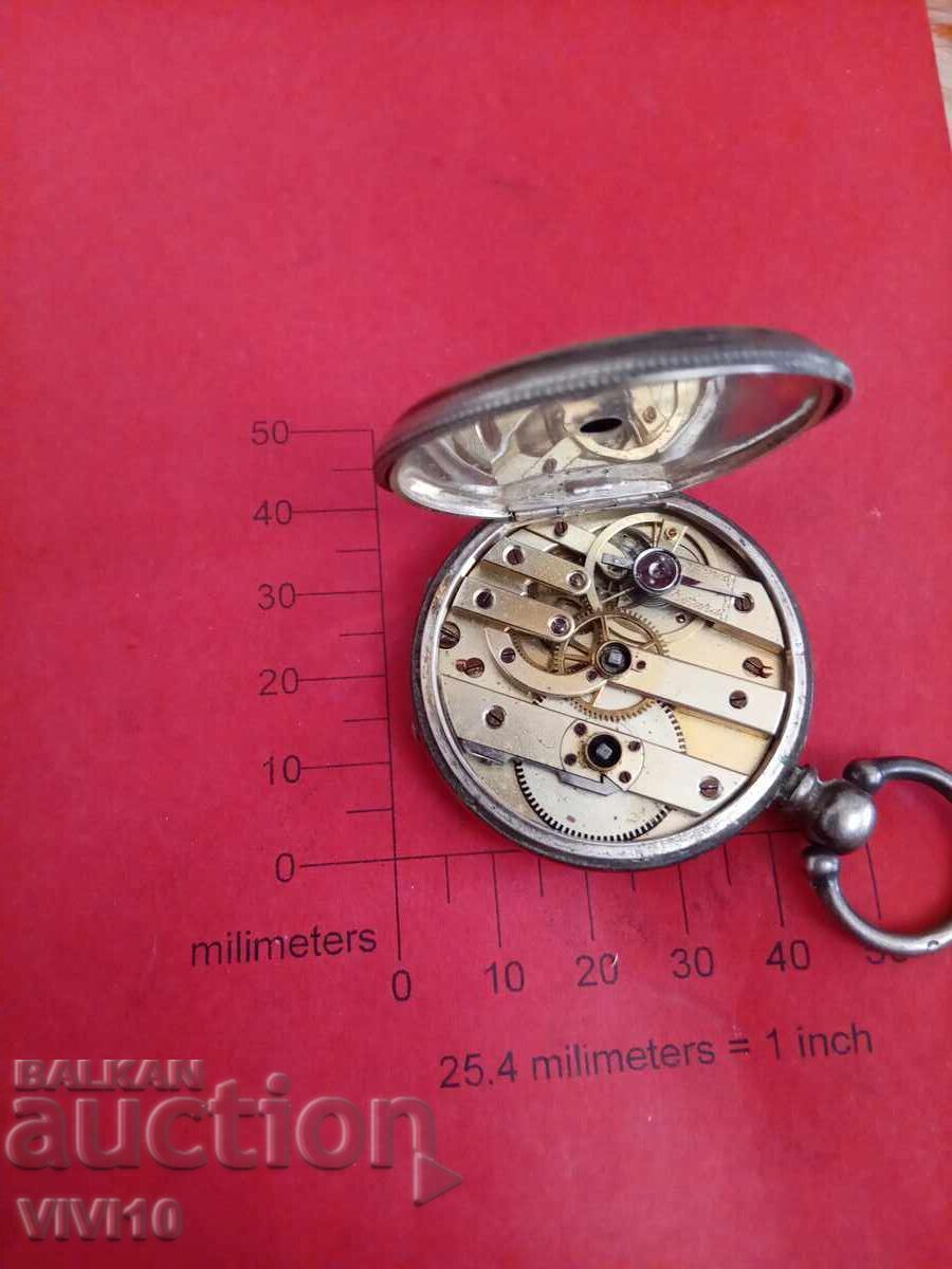 Παράδοση Παλαιό Γαλλικό ρολόι τσέπης, ασήμι