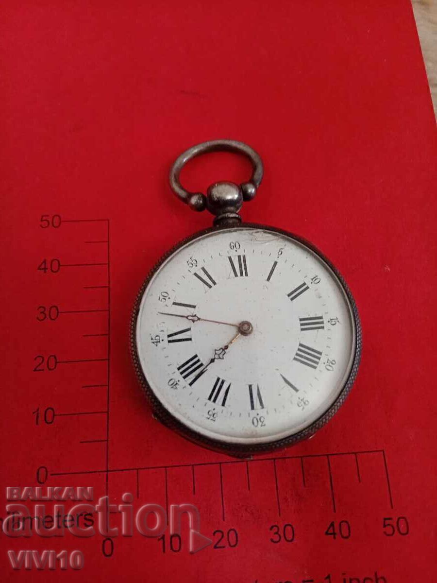 Παλαιό Γαλλικό ρολόι τσέπης, ασήμι Παλαιό Γαλλικό ρολόι τσέπης, ασήμι