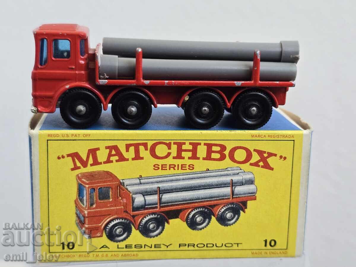 LESNEY MATCHBOX-10D Leyland Pipe Truck 1966-1969 με τιμή 64.99 BGN | € 33.23