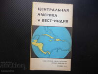 Harta America Centrală atlas geografic Cuba Dominicana Panama