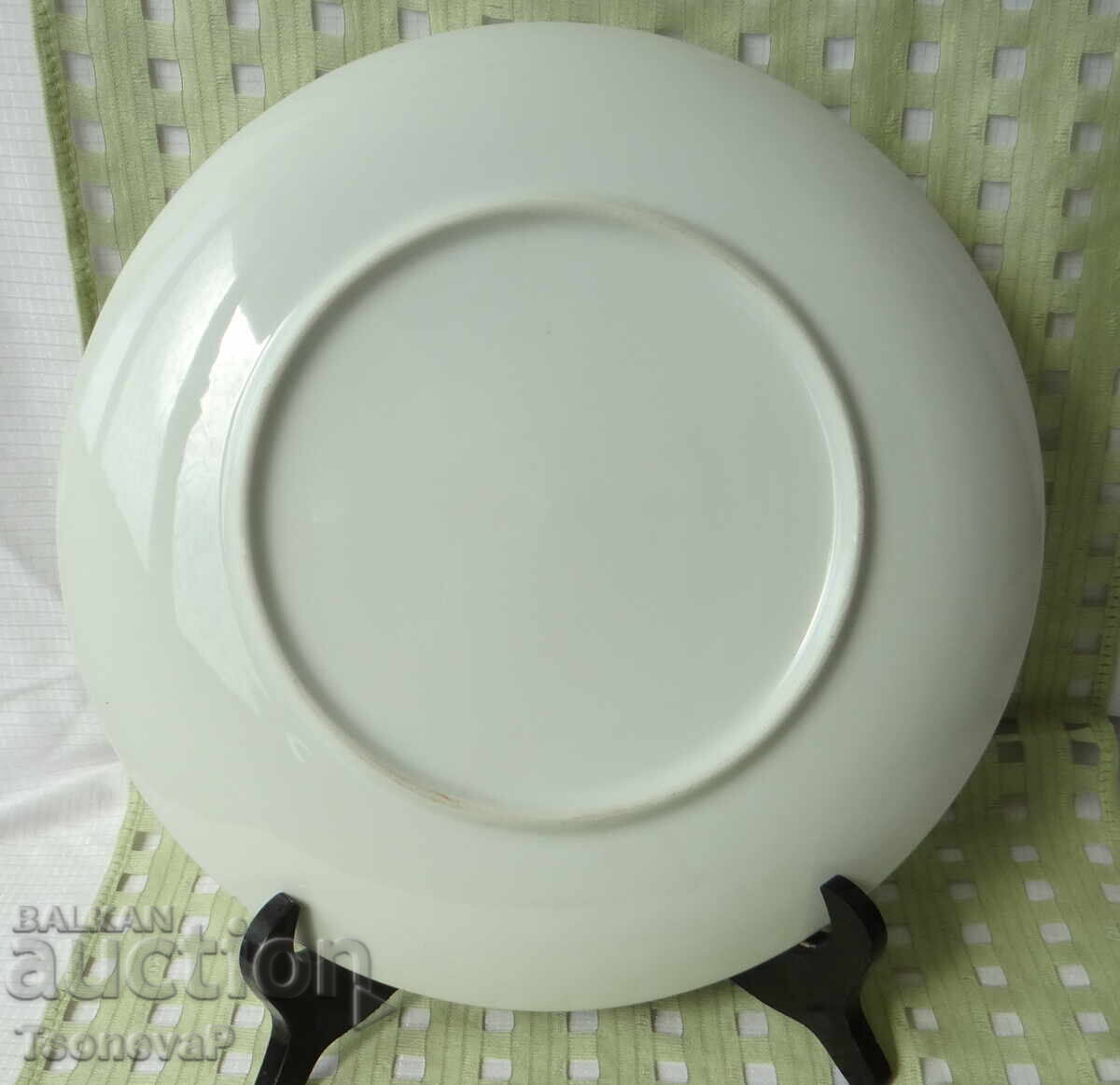 Porcelain platter, large plate with roses - 5