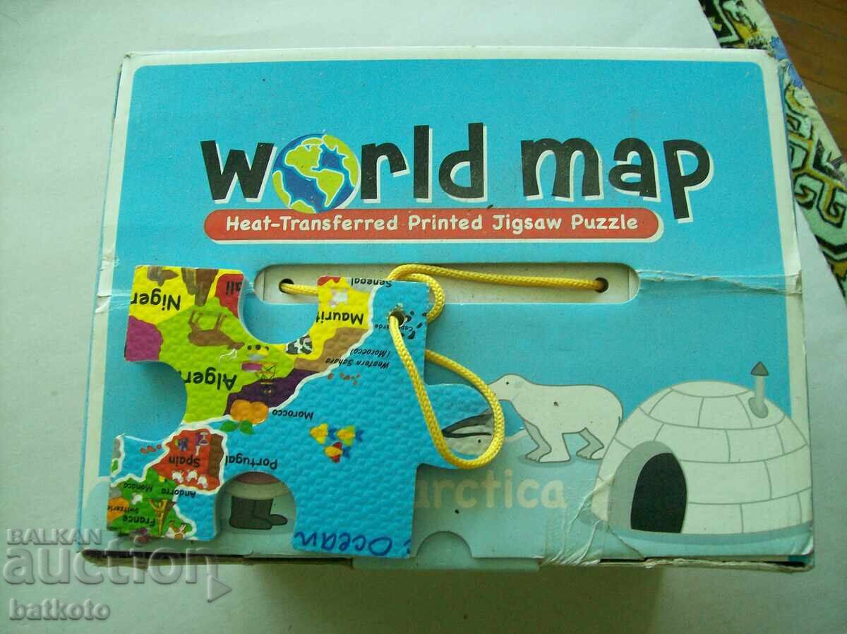 Μεγάλο ιαπωνικό παζλ - χάρτης του κόσμου 48 κομματιών με τιμή 25.00 BGN | € 12.78