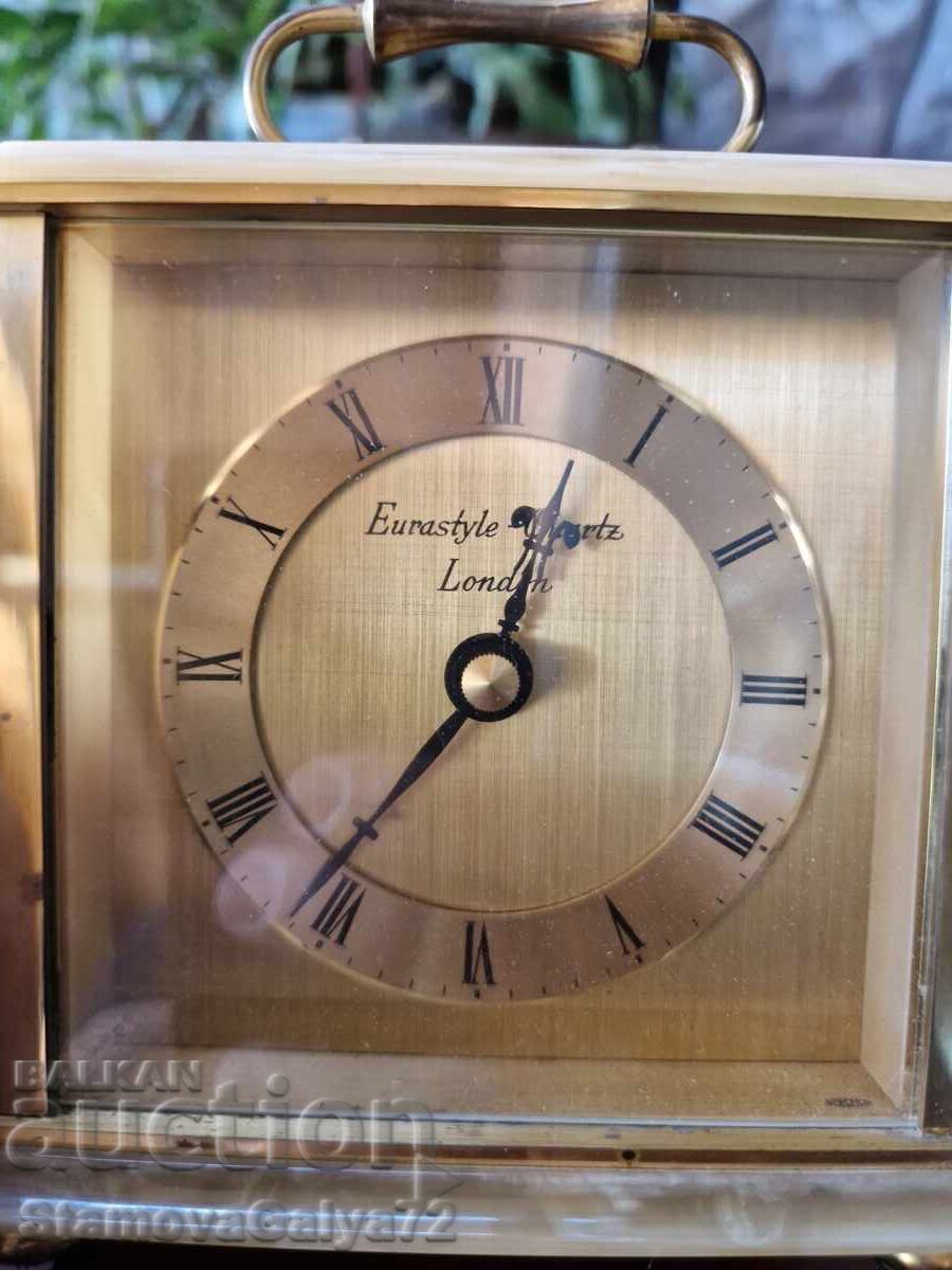 Υπέροχο αντίκα αγγλικό επιτραπέζιο ρολόι ορείχαλκος όνυχας - 5 Υπέροχο αντίκα αγγλικό επιτραπέζιο ρολόι ορείχαλκος όνυχας - 5