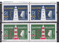 Чисти марки механична защита  Морски фарове 2001 от България