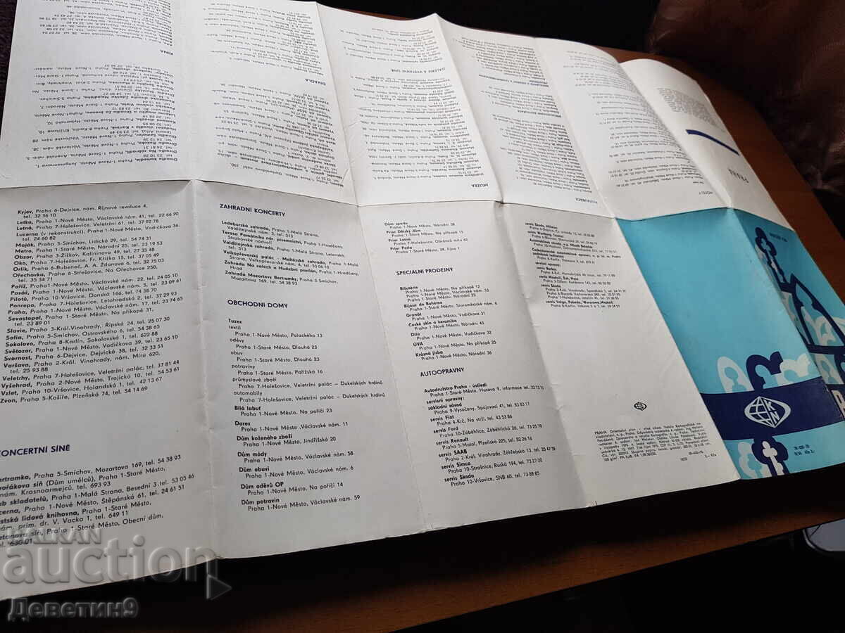 Hartă veche cehă - Praga 1970 - 5 Hartă veche cehă - Praga 1970 - 5