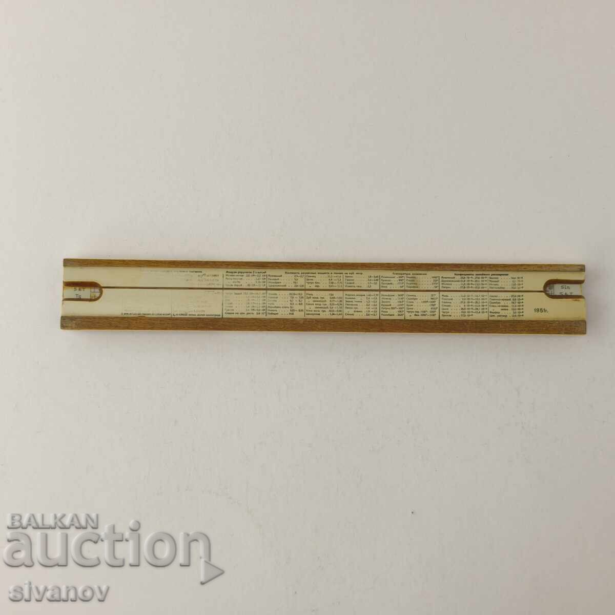 Стара съветска логаритмична линия Ленинград 1951 #5921 с цена 14.99 лв. | € 7.66