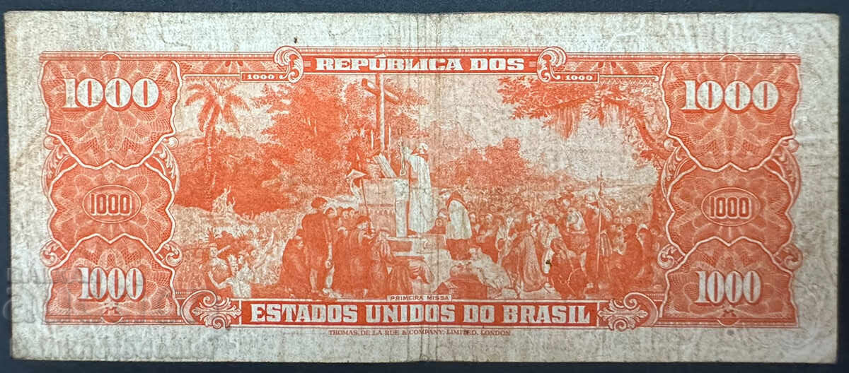 Auction  Brazil 1000 Cruzeiro 1960 Pick 165 Reference 1055