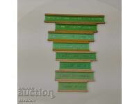 Old lines lot of 8 pieces, uppercase and lowercase letters #5923