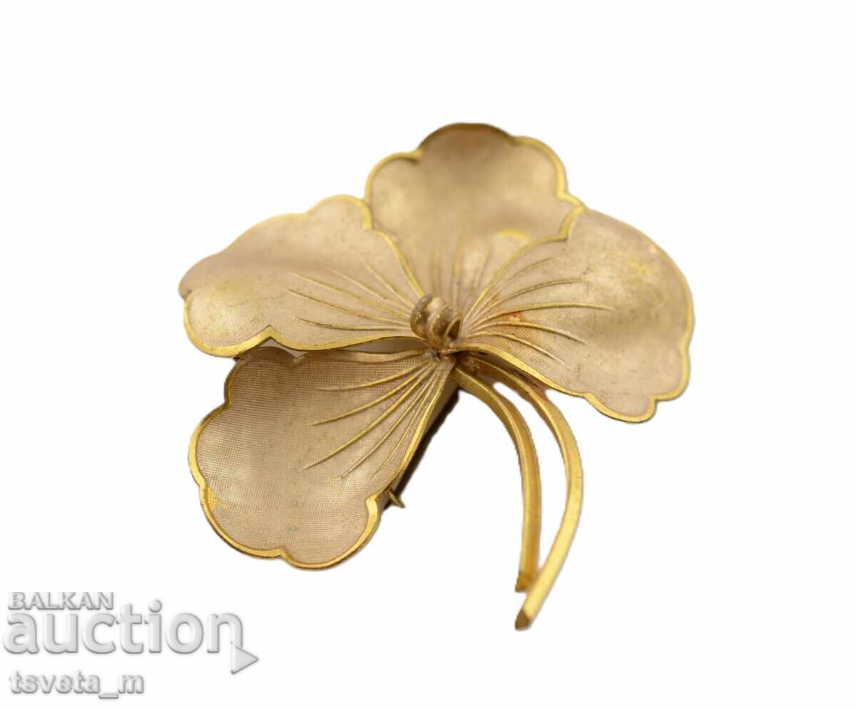 Broșă ac de siguranță trifoi