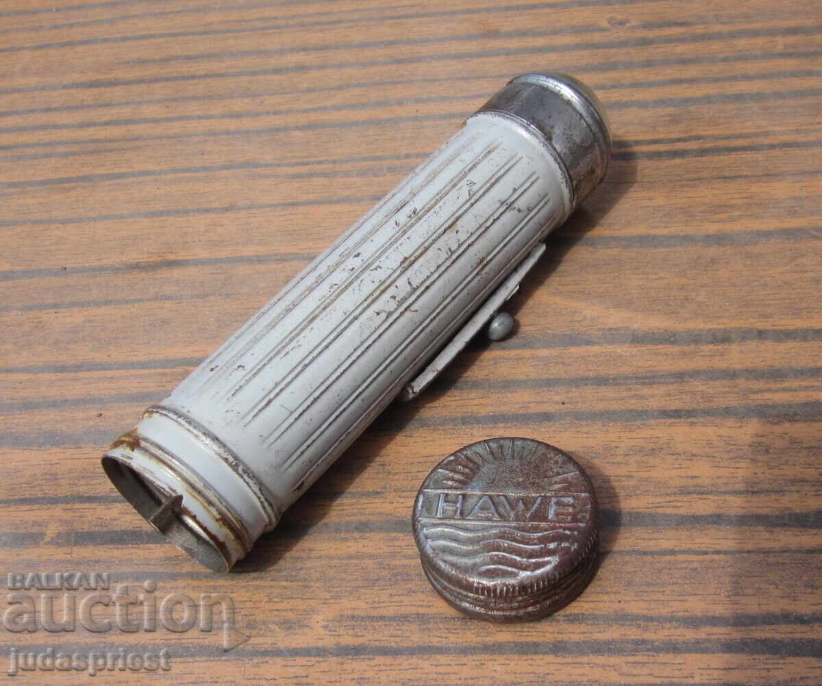 Δεύτερος Παγκόσμιος Πόλεμος Γερμανικό στρατιωτικό φακό τσέπης HAWE - 5 Δεύτερος Παγκόσμιος Πόλεμος Γερμανικό στρατιωτικό φακό τσέπης HAWE - 5