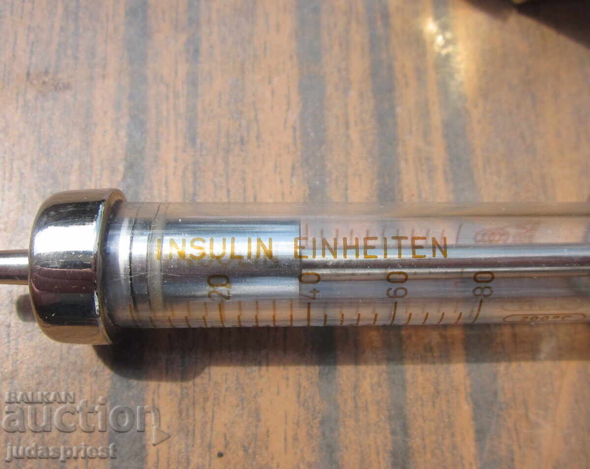 Παλιά Γερμανική σύριγγα ινσουλίνης αχρησιμοποίητη με κουτί - 6 Παλιά Γερμανική σύριγγα ινσουλίνης αχρησιμοποίητη με κουτί - 6