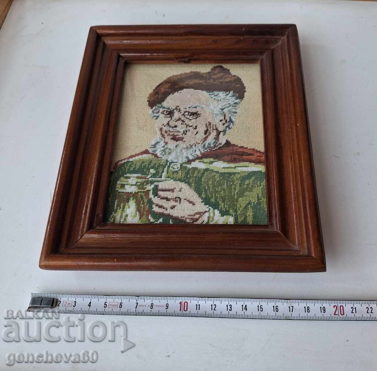 Hand-stitched tapestry "Sailor with a mug" with price € 31.00 | 60.63 BGN