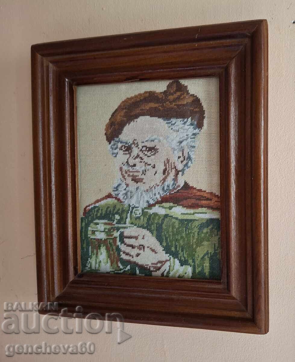 Delivery of Hand-stitched tapestry "Sailor with a mug"