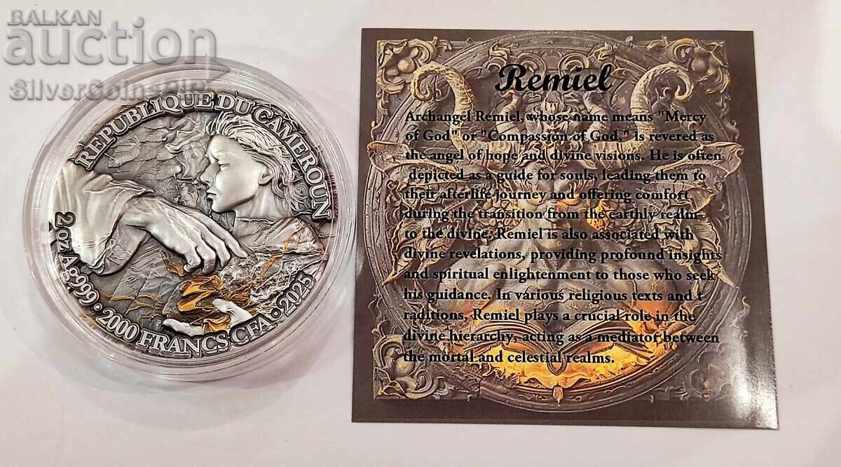 Delivery of Silver 2 oz Archangel Remiel 2025 Cameroon Delivery of Silver 2 oz Archangel Remiel 2025 Cameroon
