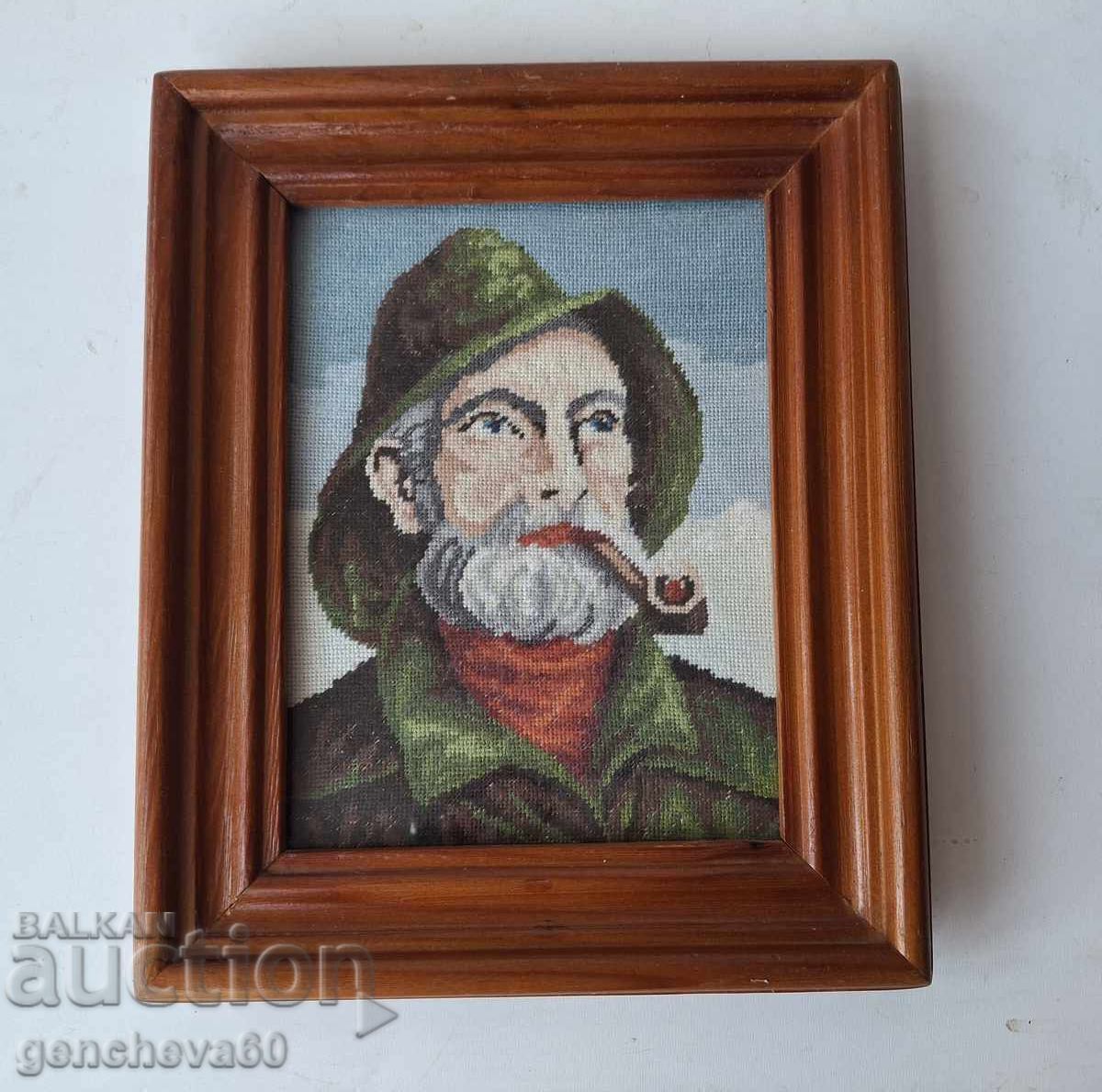 Wiler tapestry "The Old Man with the Pipe", petit point with price € 30.00 | 58.68 BGN Wiler tapestry "The Old Man with the Pipe", petit point with price € 30.00 | 58.68 BGN