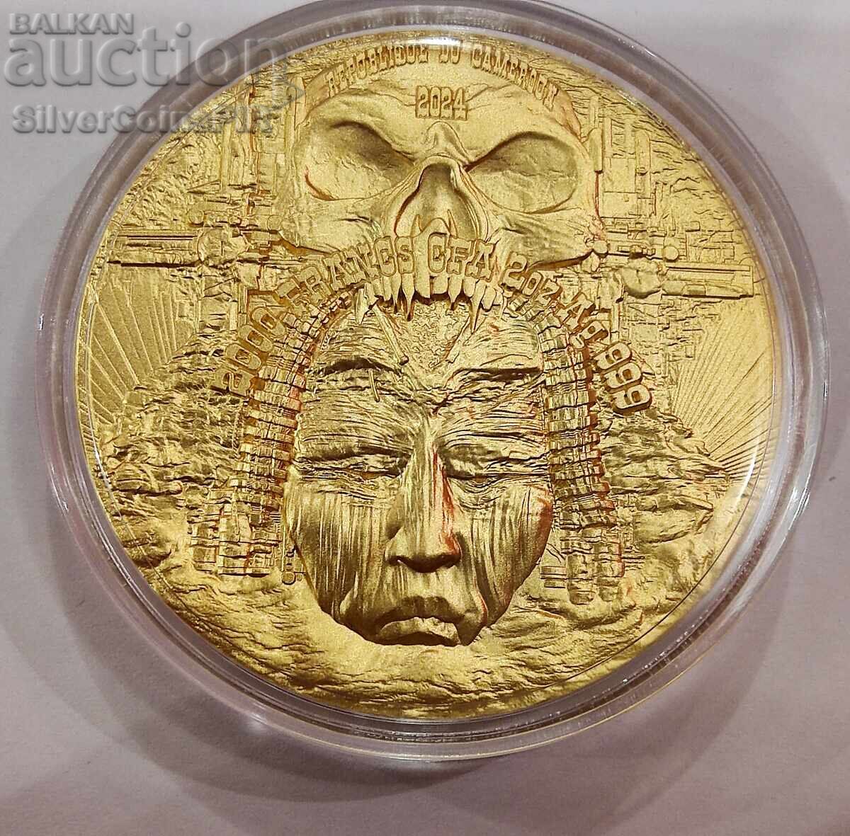 Silver 2 oz Behemoth Gold-Plated 2024 Cameroon with price 750.00 BGN | € 383.47 Silver 2 oz Behemoth Gold-Plated 2024 Cameroon with price 750.00 BGN | € 383.47