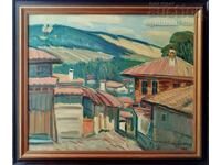Painting "Landscape from Zheravna", artist Atanas Zhekov (1926-2006)