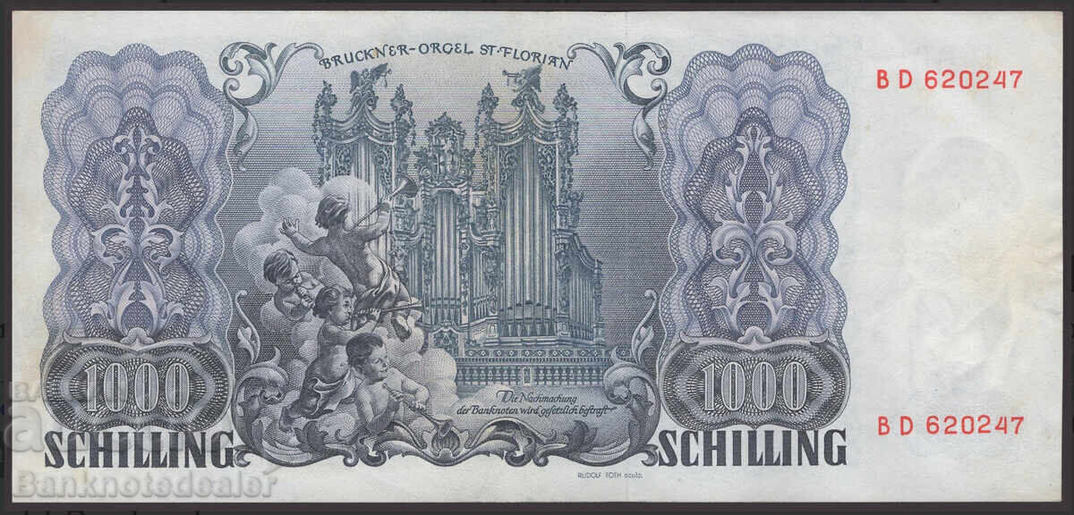 Austria 1000 Șilingi 1954 Pick 135 cu preț € 1350.00 | 2640.37 BGN