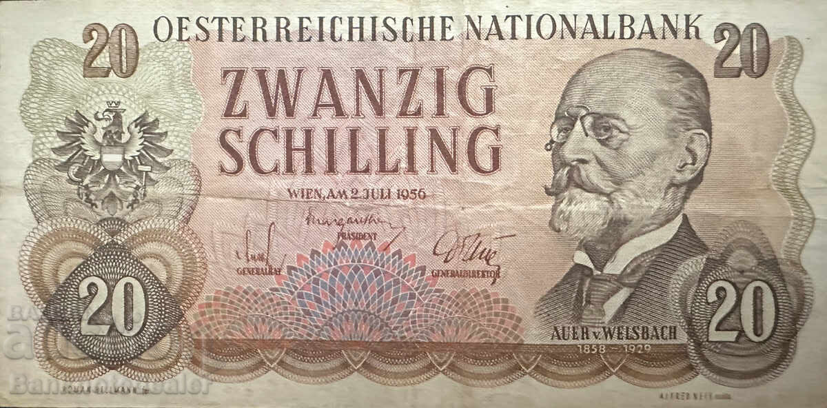 Αυστρία 20 Schilling 1956 Pick 136 Ref 9914