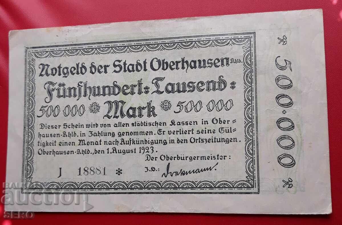 Banknote-Germany-North Rhine-Westphalia-Oberhausen-500,000 m.1923