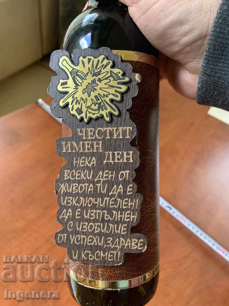 GLASS BOTTLE SIGN WOOD with price 9.00 BGN | € 4.60