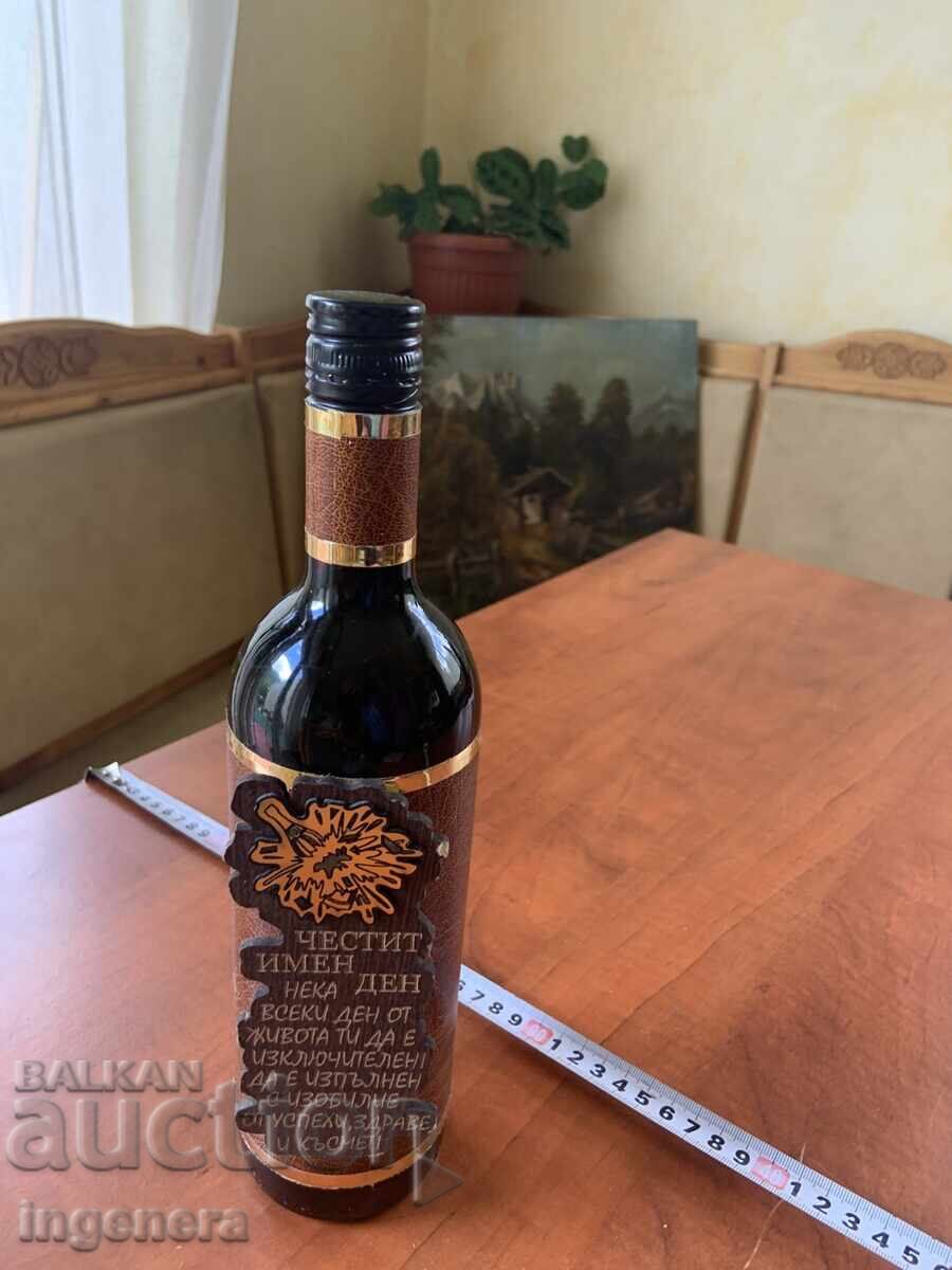 GLASS BOTTLE SIGN WOOD