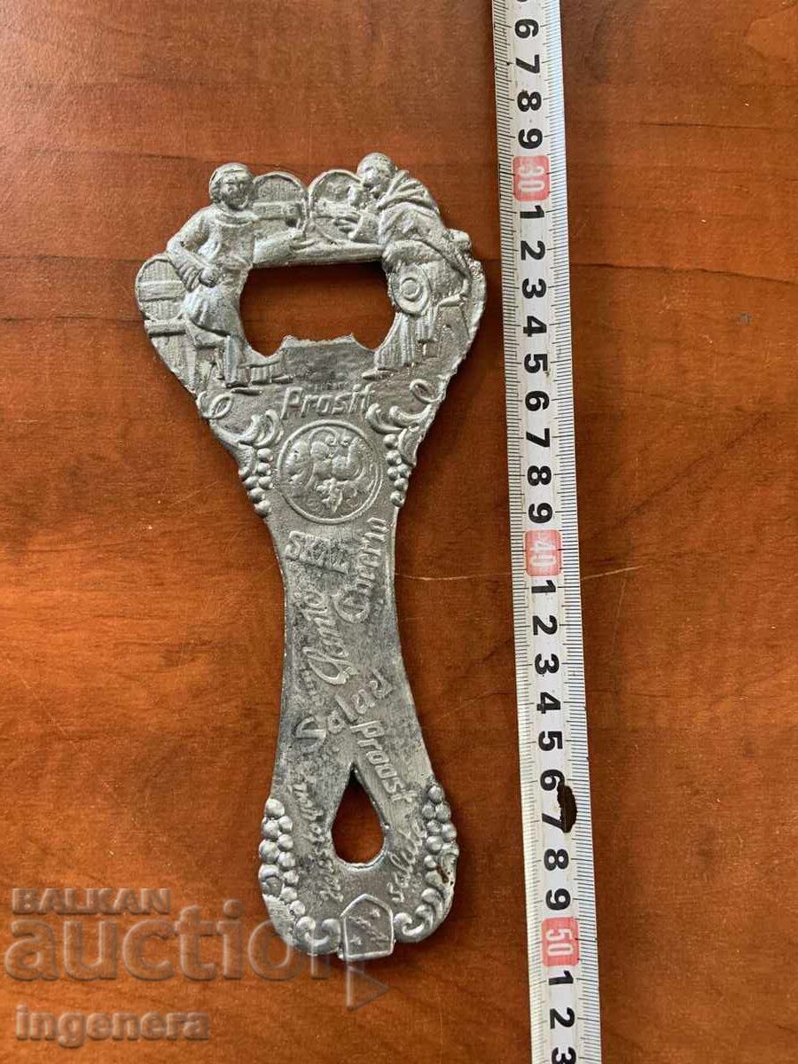 Cast iron opener with socle ornaments