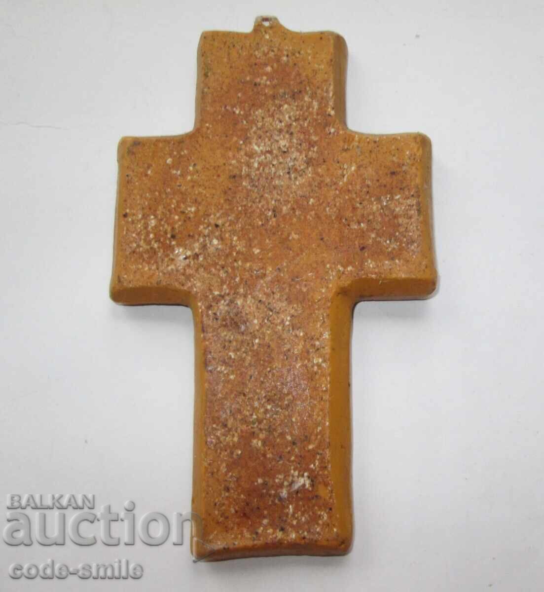 Large, old cross with religious scenes cast from wax with price 80.00 BGN | € 40.90