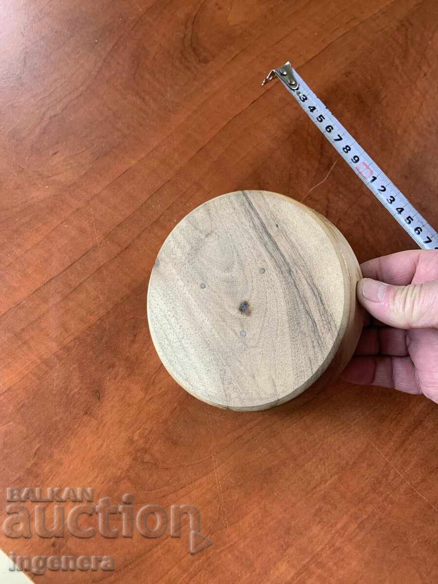 WALNUT WOOD ASHTRAY - 6