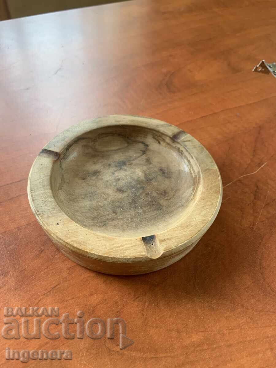 WALNUT WOOD ASHTRAY