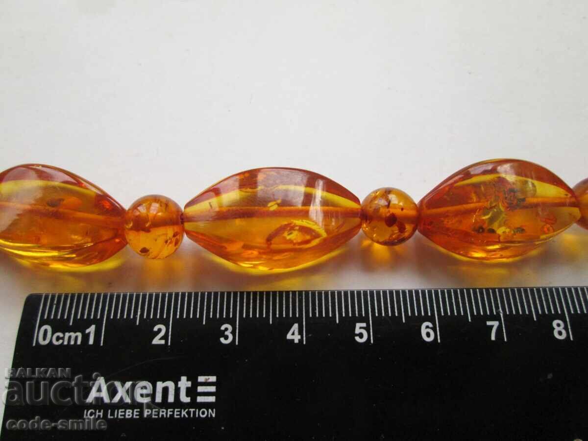 Аукцион Старо дамско кехлибарено колие гердан естествен кехлибар