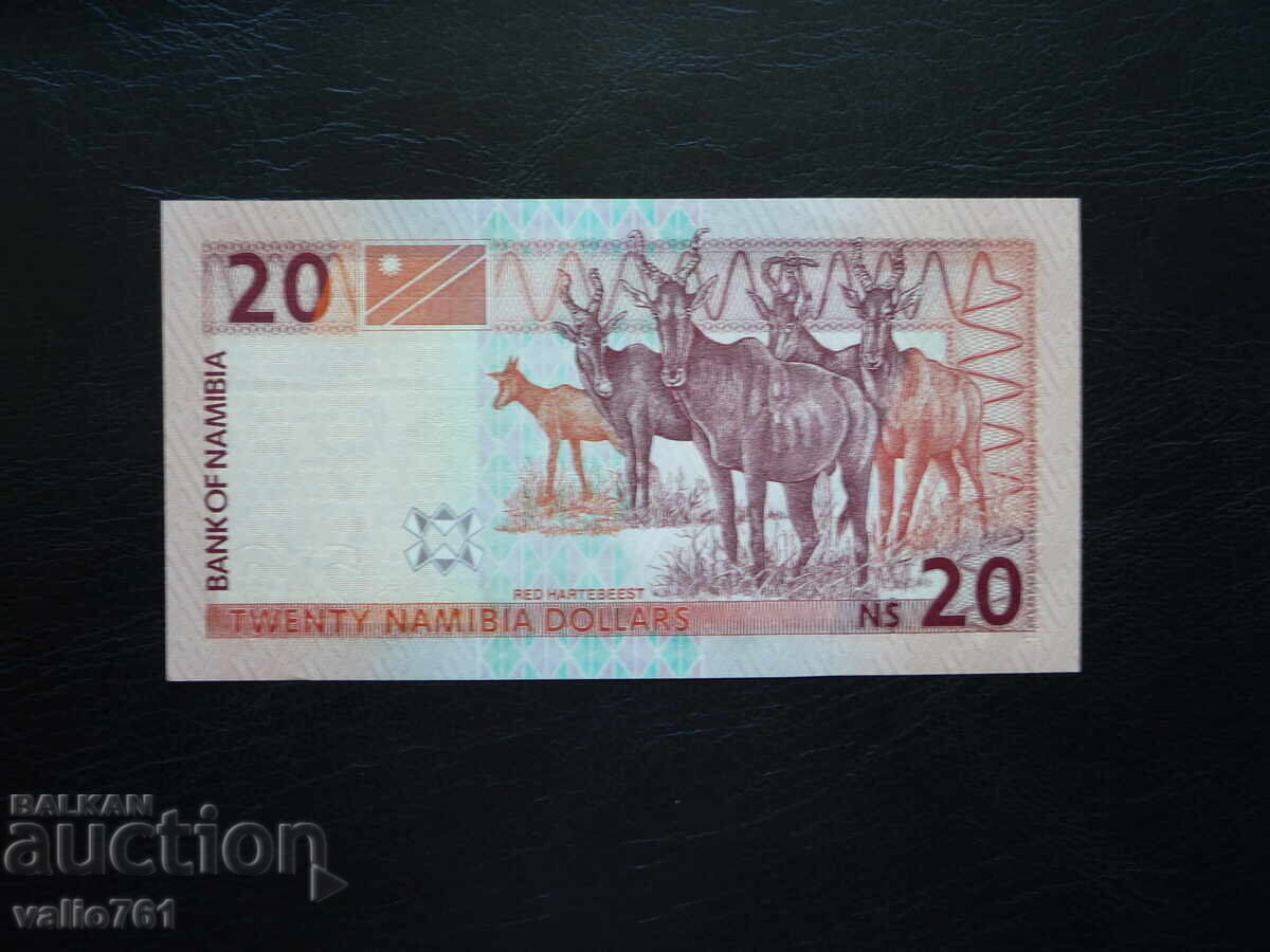 NAMIBIA 20 DOLLARS 2002 NEW UNC with price 12.00 BGN | € 6.14