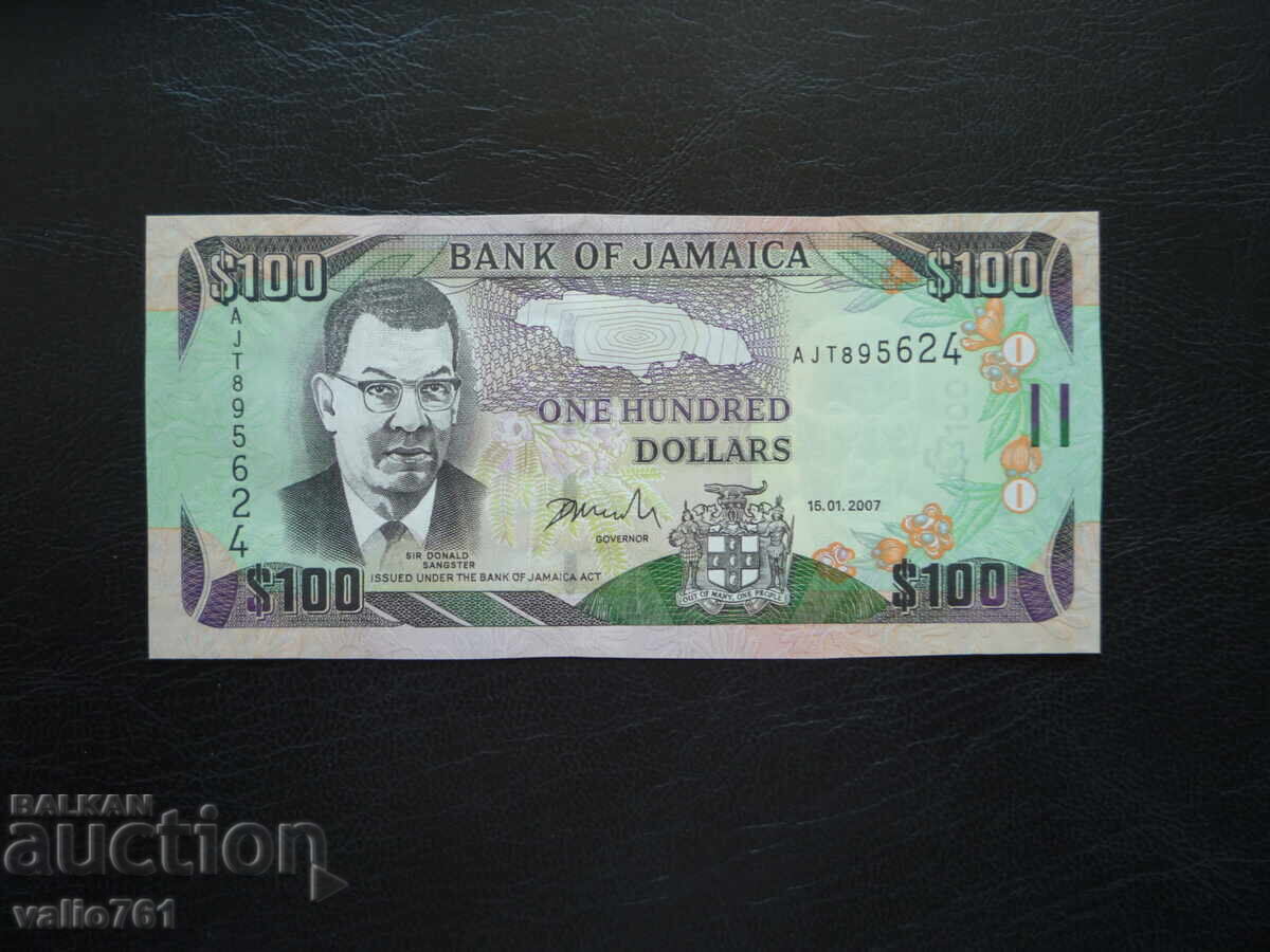 JAMAICA 100 DOLLARS 2007 NEW UNC JAMAICA 100 DOLLARS 2007 NEW UNC